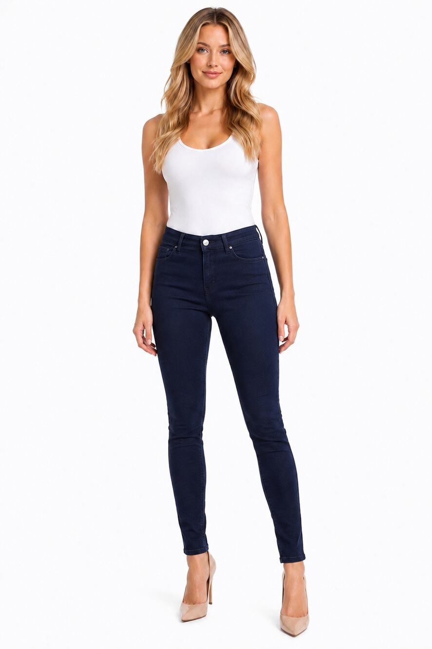 Dark Blue Stretch Skinny Jeans